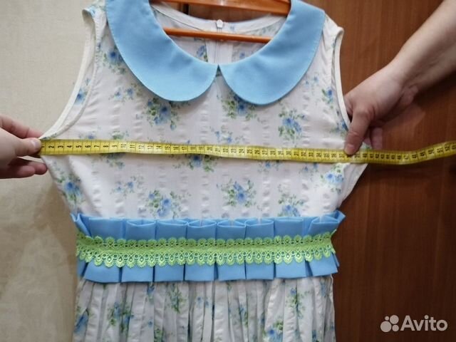 Нежное поплиновое платье для девочки