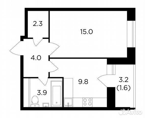 1-к квартира, 36.6 м², 10/16 эт.