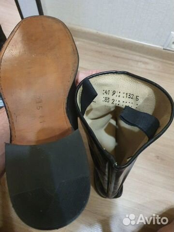 Немецкие хромовые сапоги 41размера 1950, 1983года