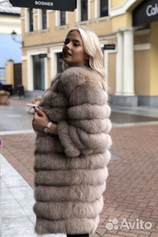 Шуба светлая из песца