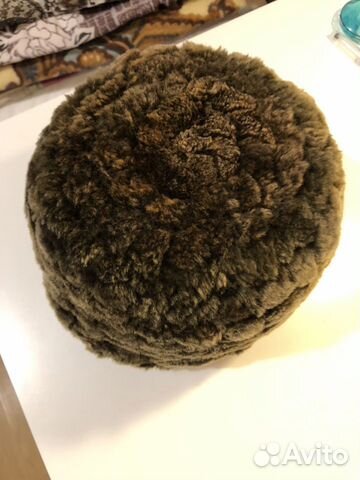 Женская шапка натуральный мутон вязанная зима разм