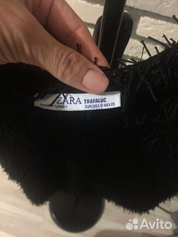 Zara топ чёрный травка Zara топ чёрный травка