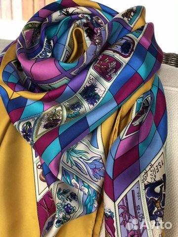 Hermes платок оригинал шёлк 90/90