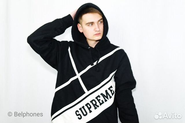 Supreme Diagonal Hooded Sweatshirt Black