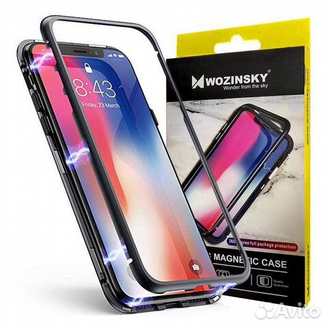 Магнитный чехол на iPhone Xs Max, XR, X, 7+8+
