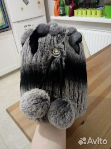 Шапка меховая из кролика зима