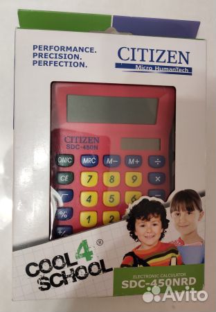 Калькулятор детский citizen красный sdc450nrd