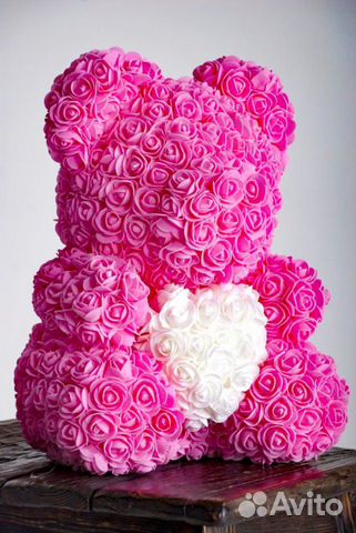 Мишка из роз