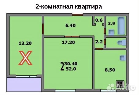 Комната 13.2 м² в 2-к, 11/14 эт. Комната 13.2 м² в 2-к, 11/14 эт.