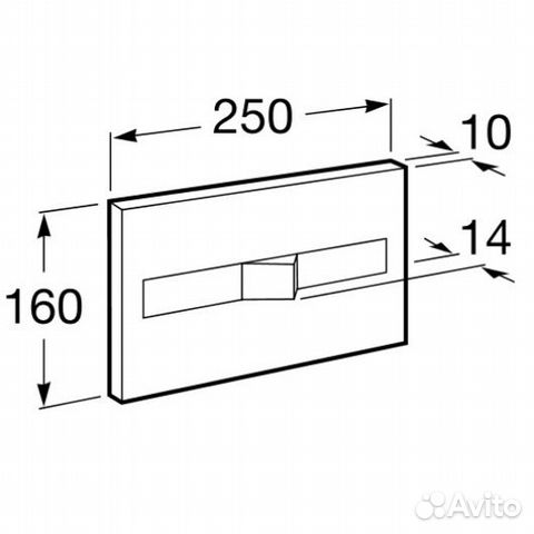 Смывная клавиша Roca PL2 7890096001 (хром глянцевы Смывная клавиша Roca PL2 7890096001 (хром глянцевы