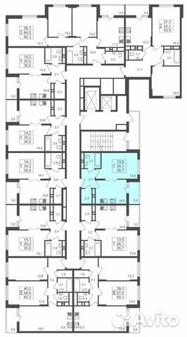 1-к квартира, 35.7 м², 14/17 эт.