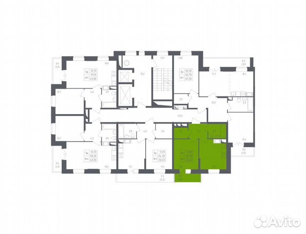 1-к квартира, 33.3 м², 13/17 эт. 1-к квартира, 33.3 м², 13/17 эт.