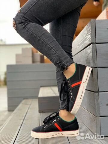 Кеды gucci Vulcan Гуччи кожаные