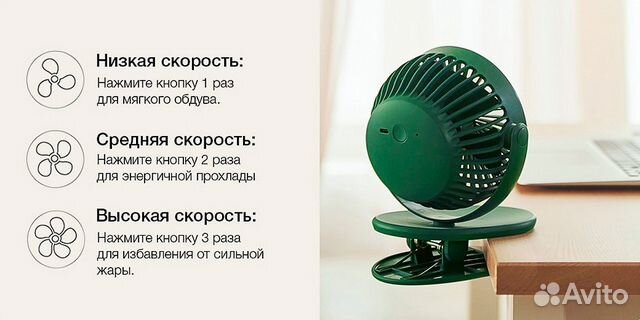 Портативный вентилятор Xiaomi Solove Clip Fun F3 Портативный вентилятор Xiaomi Solove Clip Fun F3