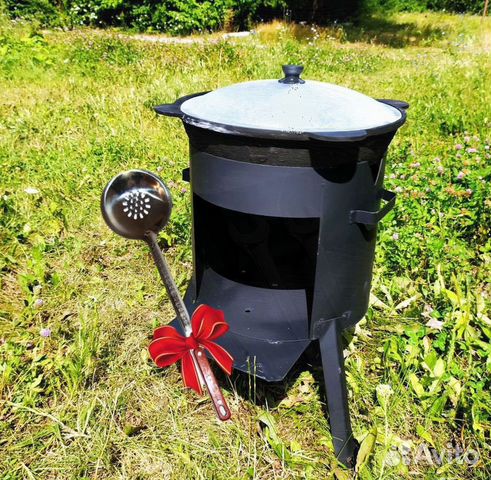 Казан чугунный 12л с печкой