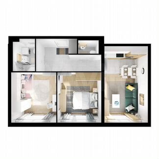 2-к квартира, 63.1 м², 23/31 эт.