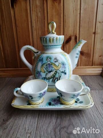 Чайный сервиз СССР Конаково Зять и тёща