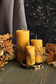 Свечи из вощины, воск со своей пасеки