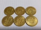 6 копий царских монет номиналом 10 рублей
