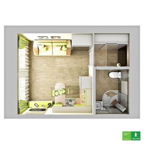Квартира-студия, 29,7 м², 3/11 эт.