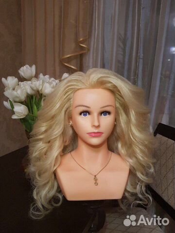 Учебная голова, манекен, болванка натуральная пари