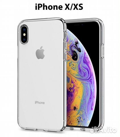 Прозрачный чехол на iPhone x-xs
