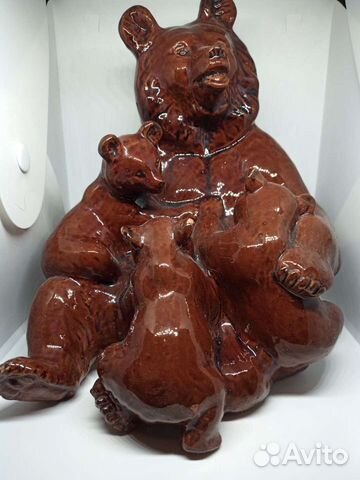 Статуэтка медведица с медвежатами