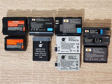 Новые аккумуляторы Canon, Sony, Nikon
