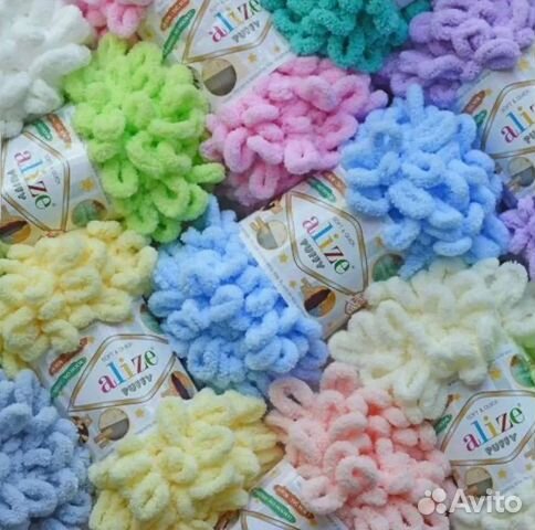 Пряжа alize puffy Ализе Пуффи (пряжа петельками)