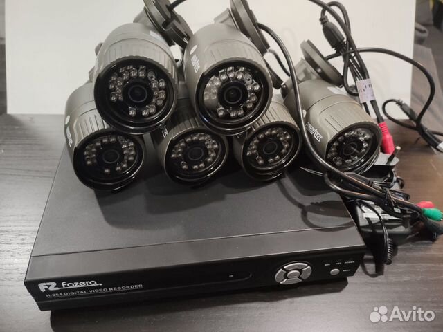 Бу Комплект видеонаблюдения 6 камер 2мп