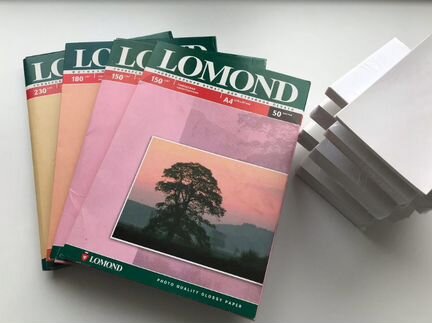 Фотобумага Lomond A-4 и Epson 10x15