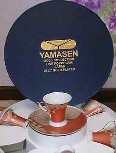 Yamasen gold. Чайный набор Yamasen Gold collection. Yamasen Gold collection чайная пара. Чайная пара Yamasen Gold collection 24ct Gold Plated. Посуда Yamasen Gold collection Fine Porcelain 24ct Gold.