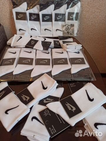 Носки nike высокие белые