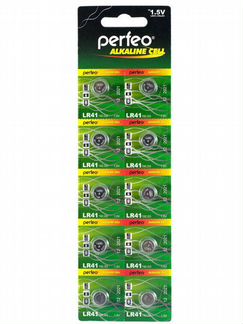 Батарейка Perfeo LR41/10BL Alkaline Cell 392A AG3