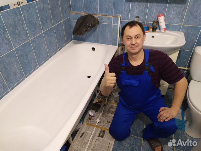 Реставрация ванны наливным акрилом