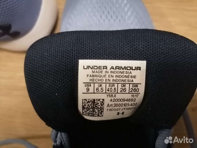 Кроссовки женские under armour 39,5р