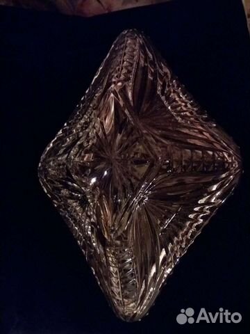 Винтажное хрустальное блюдо 