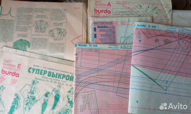 Выкройки итп из журналов по шитью Бурда и других