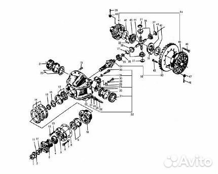 Главная пара редуктора переднего моста - 305090020