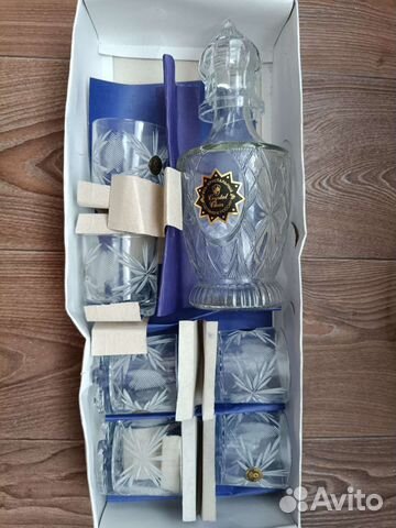 Набор - графин и 6 стопок хрусталь