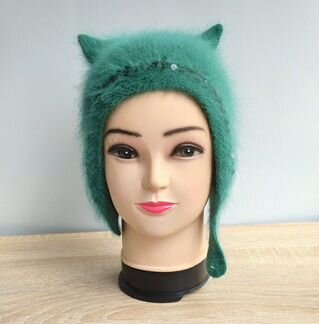 Шапочка детская из ангоры kitty cap