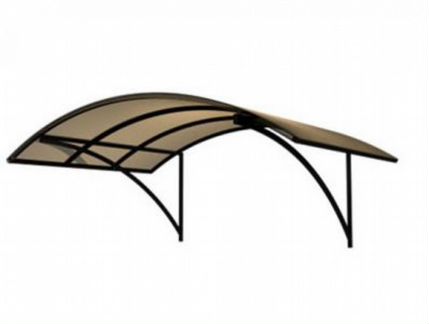 Козырек из поликарбоната (профлиста) металлический