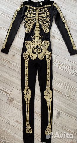 H&M Костюм скелет маскарадный для выступлений XS