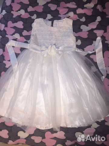 Платье нарядное белое 1-3 кл