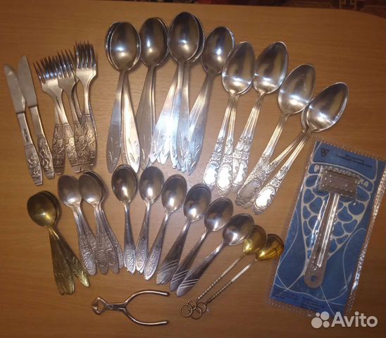 Мельхиоровые ложки, нержавейка, новые, СССР