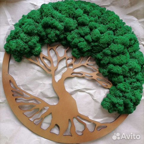 Подарок, Пано Древо, мох, сувенир, картина