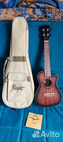 Укулеле концерт Flight DUC380 CEQ Amber