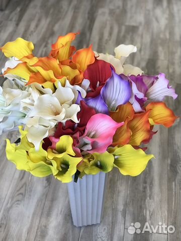 Каллы латекс букет новые искусственные цветы