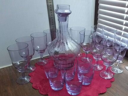 Цветное стекло СССР,рюмки вазы