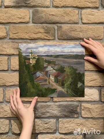 Картина маслом на картоне